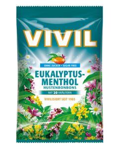 Vivil Eukalyptus-mentol+20 druhů bylin bez cukru