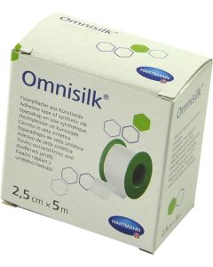 Omnisilk náplast z bílého hedvábí na cívce